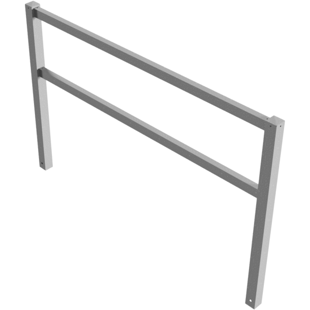 Stationary access barriers | welded | with top and quarter-bent bar | hot-dip galvanized | total width: 2000 mm